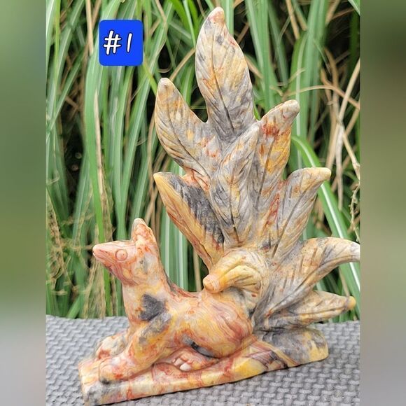 Crazy Lace Agate Nine-Tail Fox - Picture 6 of 14